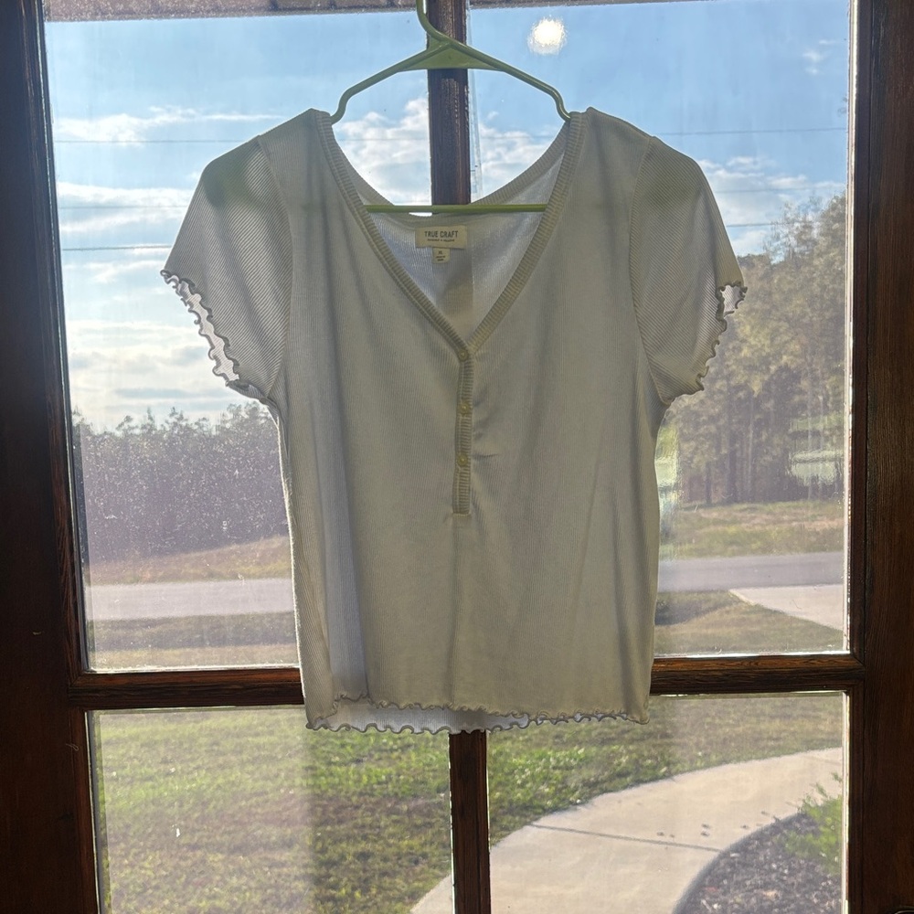 Light blue Short Sleeve crop top